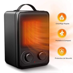 X-Flamme R/échauffeur Mini Heater Chauffage dappoint avec Temp/érature Constante automatique Mini Chauffage Portable pour Salle de Bain Chambre Bureau Appartement Radiateur Soufflant Electrique