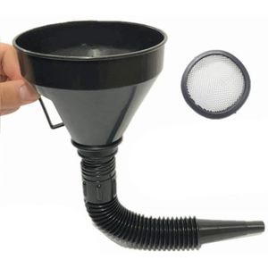 Noir SAMTITY Entonnoir Flexible 2 en 1 Voiture en Plastique entonnoirs Moto Essence Carburant Cou Amovible Bec Filtre Filtre Entonnoir des Outils durgence 