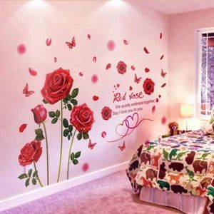 Swamp Fleur Rose Lotus Autocollant Mural 3D Smashed Chambre Décoration Autocollant Murale YC6