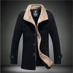 Manteau long de couleur unie de style britannique pour hommes Pardessus en  laine chaud à la mode Noir Noir - Cdiscount Prêt-à-Porter