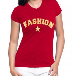 Tee shirt femme uni rouge Cdiscount