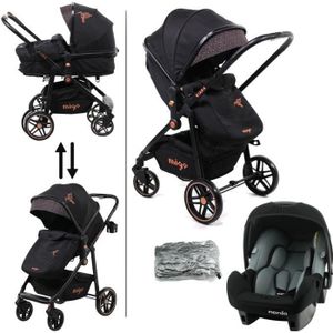 KIDUKU® Poussette Combinée 3 en 1, Trio pour Enfants