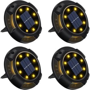 BALISE - BORNE SOLAIRE  Laliled Lère Solaire Extérieur 4 PCS 12 LED Lampe 