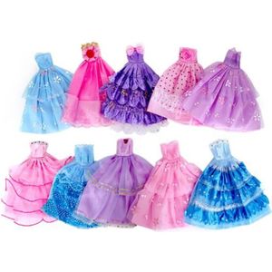 Coffret 2 Habits Barbie : Jupe Rose + Top - Robe Violette + Serre Tète -  Tenue De Ville - Vêtement Poupée - Cdiscount Jeux - Jouets