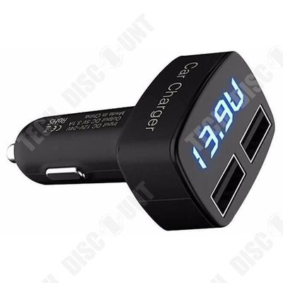 Voltmètre LED Avec 4 Ports USB Pour Voiture 12V/24V - Neuf, Alliage Aluminium