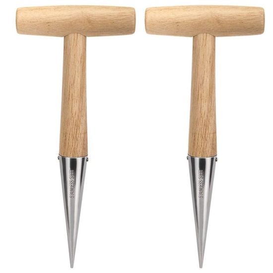 KYLIN Lot De 8 Outils De Jardin Professionnels – Manche Long En Frêne, Tête Forgée (pelles, Râteaux, Grattoir…)