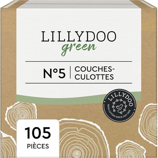 ECO by Naty Couches-Culottes Ecologiques, Hypoallergéniques et sans Produits Chimiques Nocifs, très Absorbantes et Ecologiques pour Les Garçons et les Filles, Taille 5, Le paquet de 20 couches