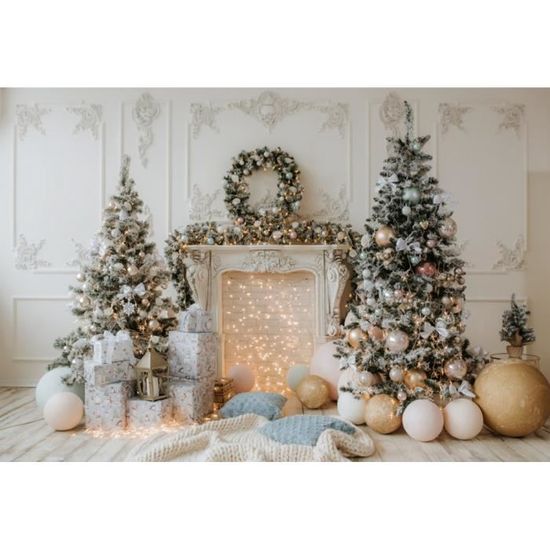 AIIKES 10x8FT Fond De Maison De Bonbons De Noël Dessin Animé Arbre De Noël Photographie Fond Paysage De Neige D'hiver Enfants Fête Décoration De La Maison Photo Studio Prop 12-492