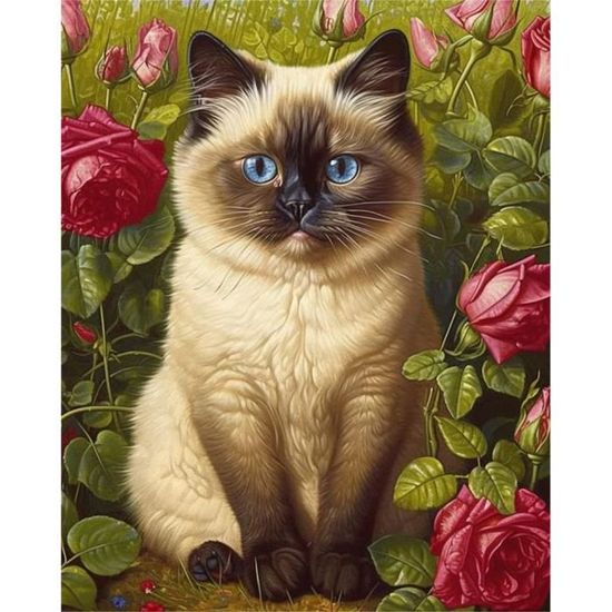 Diamond Painting Chat Noir 5D – Kit Complet 30x30 Cm – Pour Adultes Débutants – Loisir Créatif Anti-stress - 2
