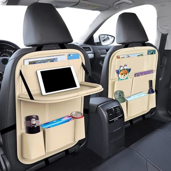 Sac de rangement pour voiture avec support pour tablette, protecteur de  siège, coussin de protection, rangement pour voiture, noir - Cdiscount Auto