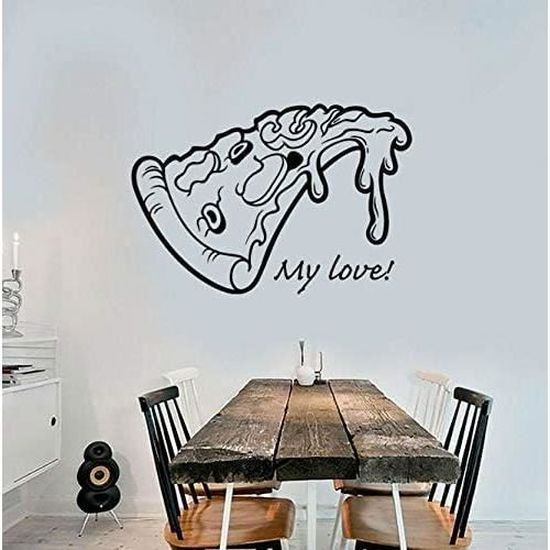 Autocollant Mural PVC Tulup – Cuisine, Motif Cartoon Food, 100x50 Cm