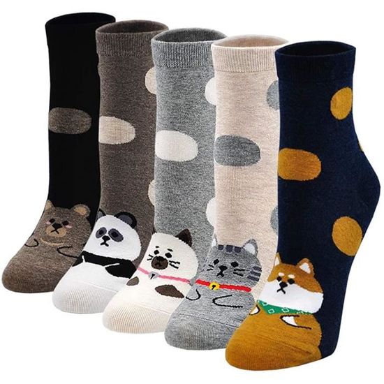 PUTUO Chaussettes Fille Enfant en Coton: Socquettes Filles Chaussette Chat Courte Fantaisie Animaux pour Enfant Taille 31-34 Chat de Dessin Animé 5 paires PUTUO Chaussettes Fille Enfant en Coton: Socquettes Filles Chaussette Chat Courte Fantaisie Animaux pour Enfant Taille 31-34 Chat de Dessin Animé 5 paires