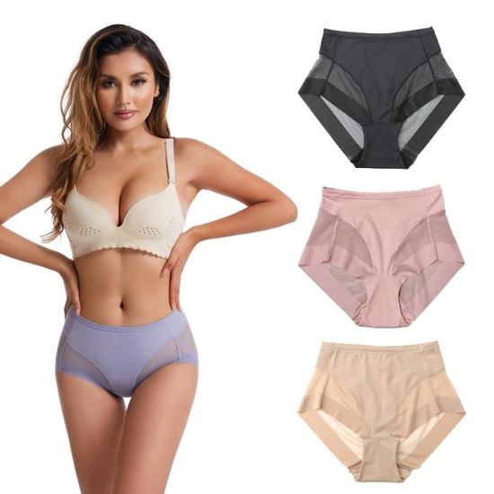 Lot De 5 Culottes Femme En Coton - Slip Confortable Sport Basique (S-XL)