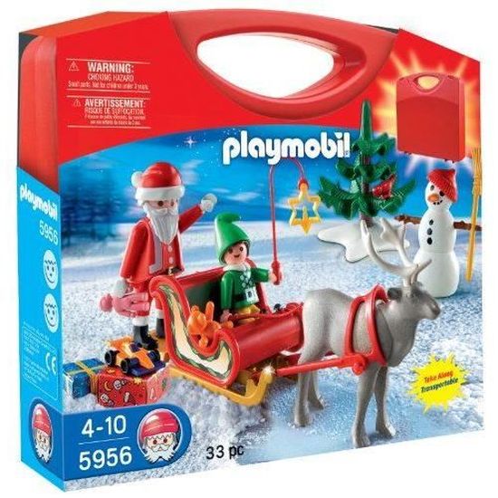 Playmobil 5956 Mallette traîneau Père Noël - Cdiscount Jeux - Jouets