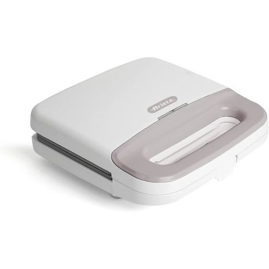 Grille-pain Sandwich Ariete Breakfast - 750W, Plaques Anti-adhésives Fixes 23x13 Cm, Rangement Vertical, Blanc
