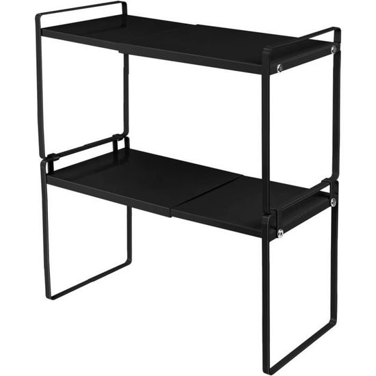 4 étagères De Rangement En Fil Métallique - Dimensions 36"L X 14"P X 54"H, Noir, Montage Libre