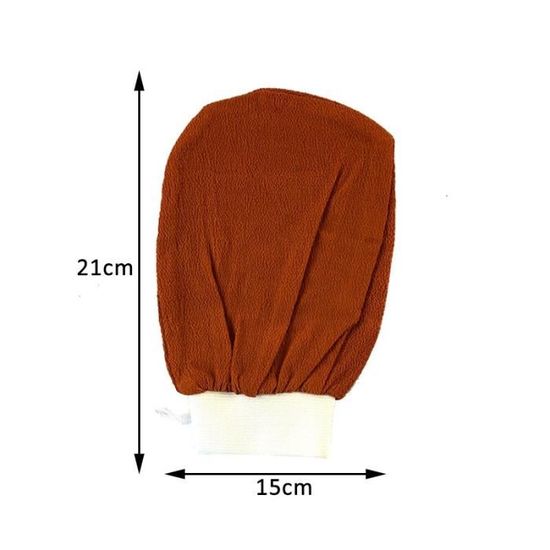 Lot De 5 Gants De Gommage Exfoliant Pour La Douche - Taille 13x8 Cm, Couleur Beige, Matériau Synthétique