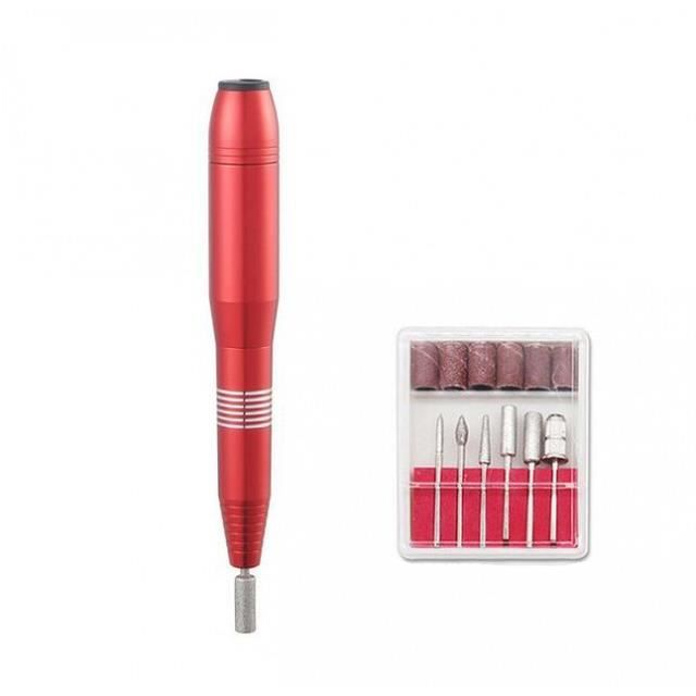 Set de manucure pédicure electrique Rouge