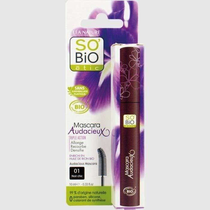 SO'BiO ETIC Mascara Audacieux triple action - Noir chic - 10 ml