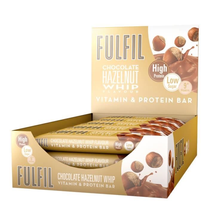 Barres protéinées FULFIL Vitamin & Protein Bar - Chocolate Hazelnut Whip Boite de 15