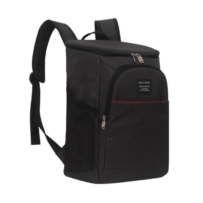 Sac à Lunch Portable,Sac isotherme épaissi imperméable grand sac de glace emballage alimentaire conteneur - Type Black
