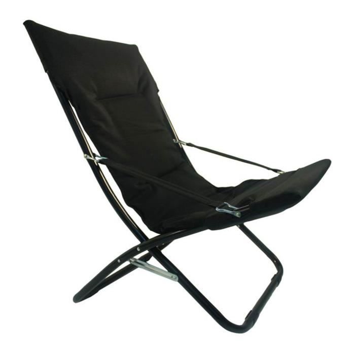 chaise extérieur canapone relax noir