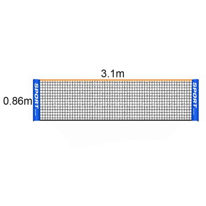 Support portatif soutenant le filet de badminton simple de filet de tennis de 3m pliant