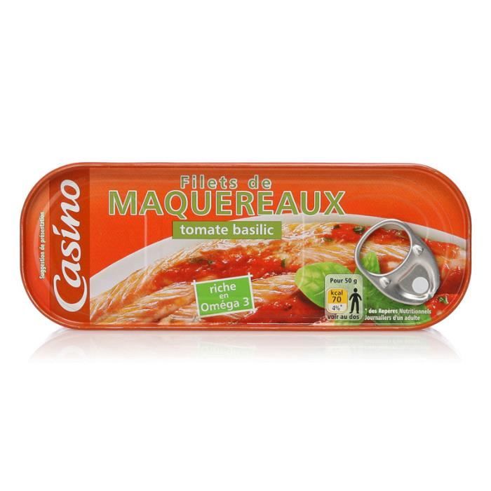 Filets de maquereaux tom. Basilic - 169 g