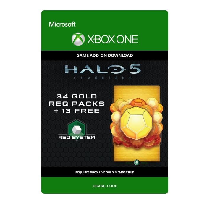 DLC Halo 5 - Guardians : 34 Gold REQ Packs + 13 Gratuits pour Xbox One