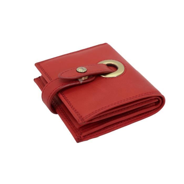 KATANA porte monnaie en cuir réf 753035 rouge (4 couleurs disponible)