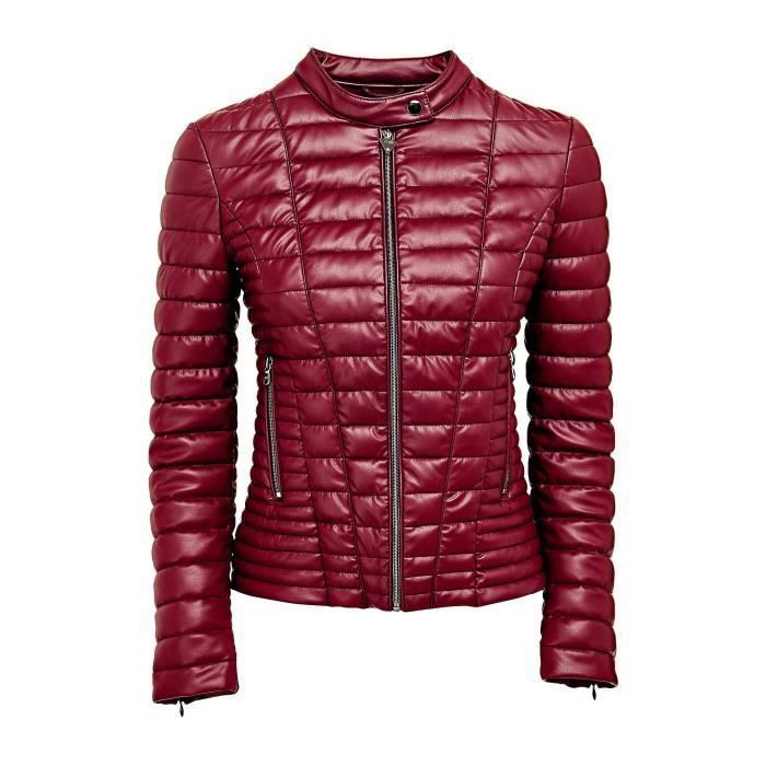 Guess Veste Femme Effet Matelassé Vona Rouge