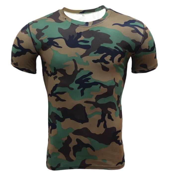 Maillot Compression À Manches Courtes T Shirt Pour Homme Sports Séchage Rapide Baselayer Haut 5 S