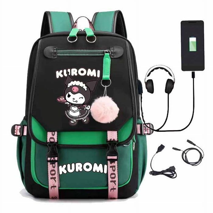 Demon Slayer Nezuko Sac d'école pour fille Sac de voyage pour