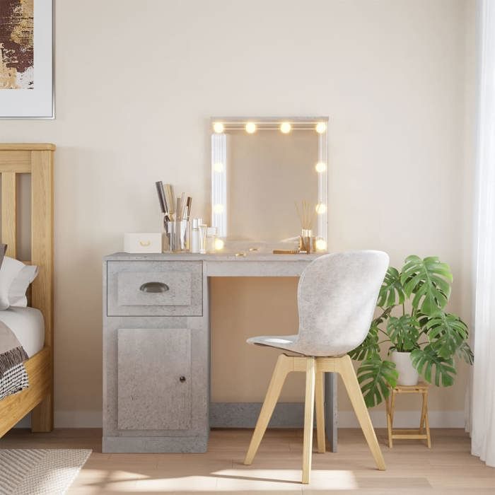 VidaXL Ensemble de Coiffeuse Table de Maquillage Tabouret Table de Coiffeuse Meuble de Chambre à