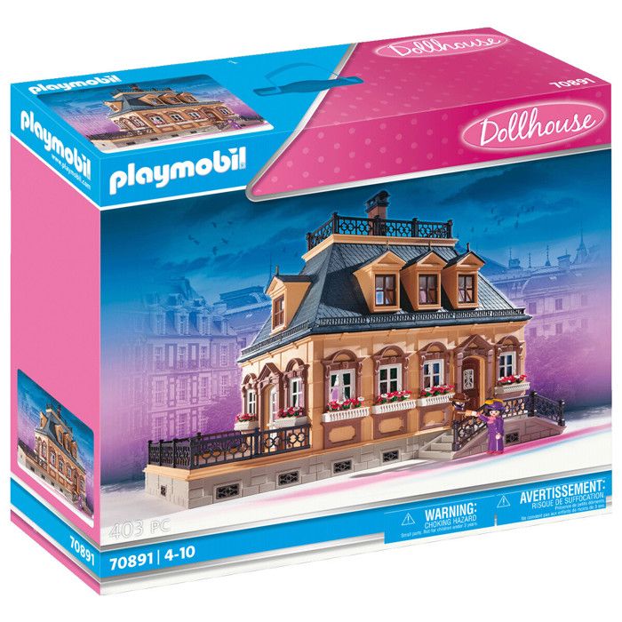 Maison - PLAYMOBIL - 70891 - Style fin XIXe siècle - 403 pièces - Intérieur décoré - 2 figurines