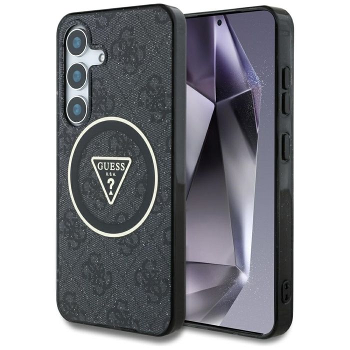 Guess Étui Triangle Buttons MagSafe pour Samsung Galaxy S25 Noir - vue 4