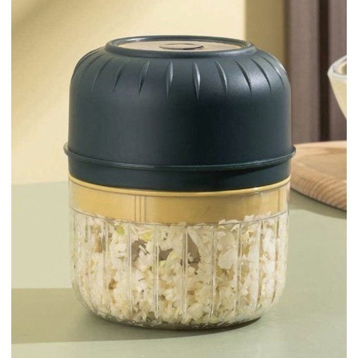 - Presse-ail - Presse-ail électrique - robot culinaire - 250 ml - Vert Gemstone Étiquette