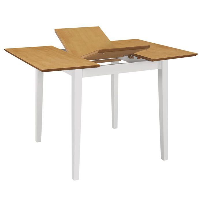 （Blanc）Table à manger 4 places - extensible Blanc (80-120)x80x74 cm MDF SOLDES87147