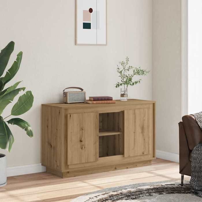 (ON SALE)Meuble Salon/Rangement Cuisine - Buffet - chêne artisanal - 102x35x60 cm Bois dingénierie EU808052