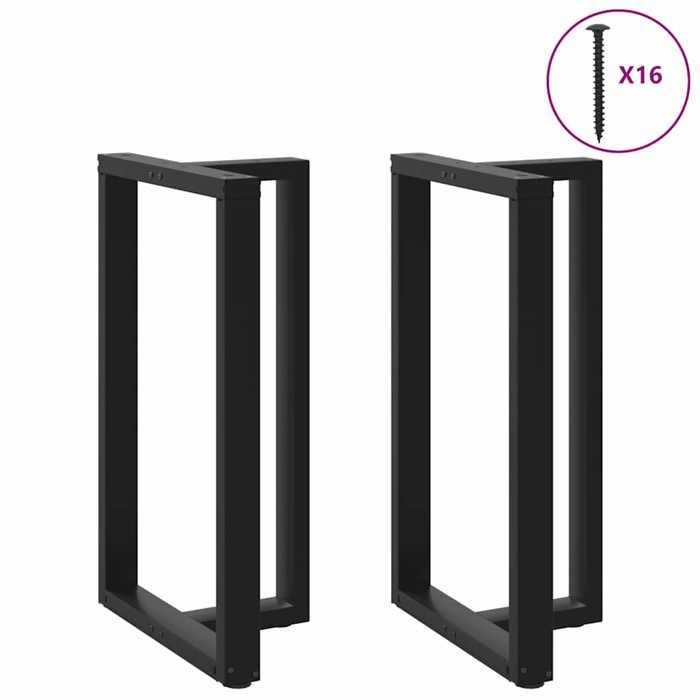 BEL-ACHAT* Base pour table Pieds de table de bar - Facile à installer - en forme de T - Lot de 2 - JMS - noir 60x35x(100-101)