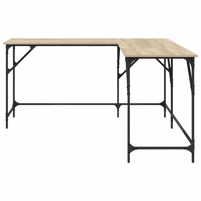 Bureau BURKE Brun Table à écrire - 1 PERSONNE - chêne sonoma 149x149x75 cm - bois dingénierie BB593