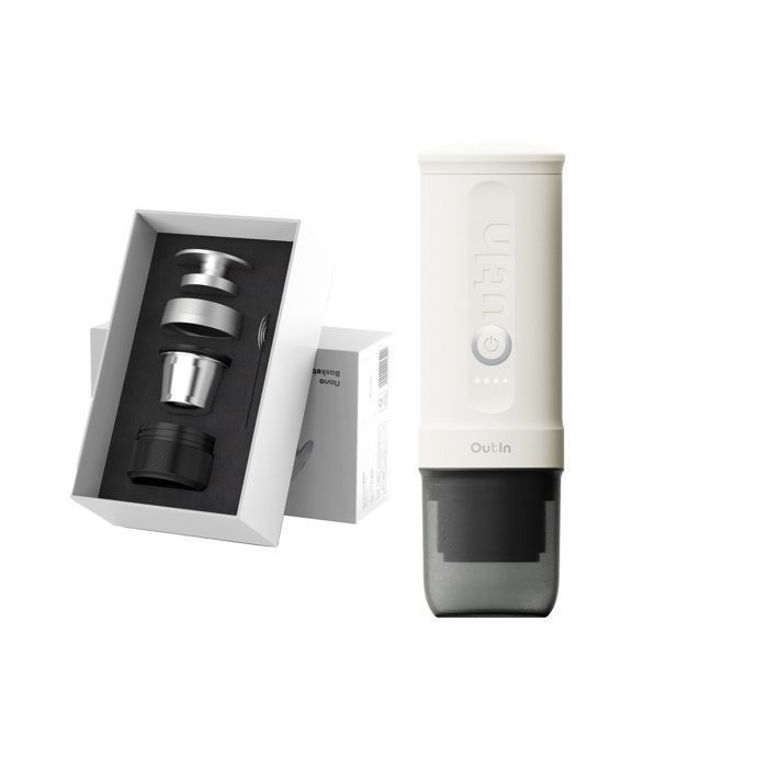 Machine à espresso portative - OUTIN - Nano - Panier Plus 16–18 g - 20 bar - Batterie 3x2500 mAh - Outin