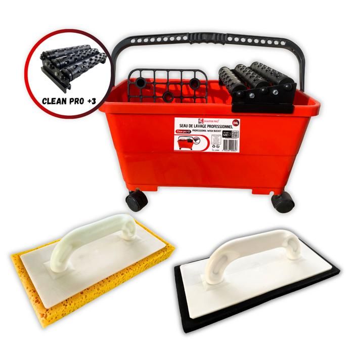 Kit Joint Seau De Nettoyage Joint Carrelage 24 Litres Clean Pro 3 kit-joint-seau-de-nettoyage-joint-carrelage-24-litres-clean-pro-3
