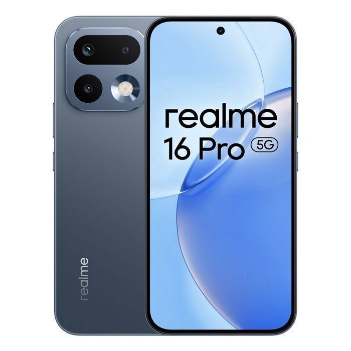 Smartphone Realme 16 Pro 5G 8Go+512Go Gris 200MP 6500mAh IP69 AMOLED 144Hz
