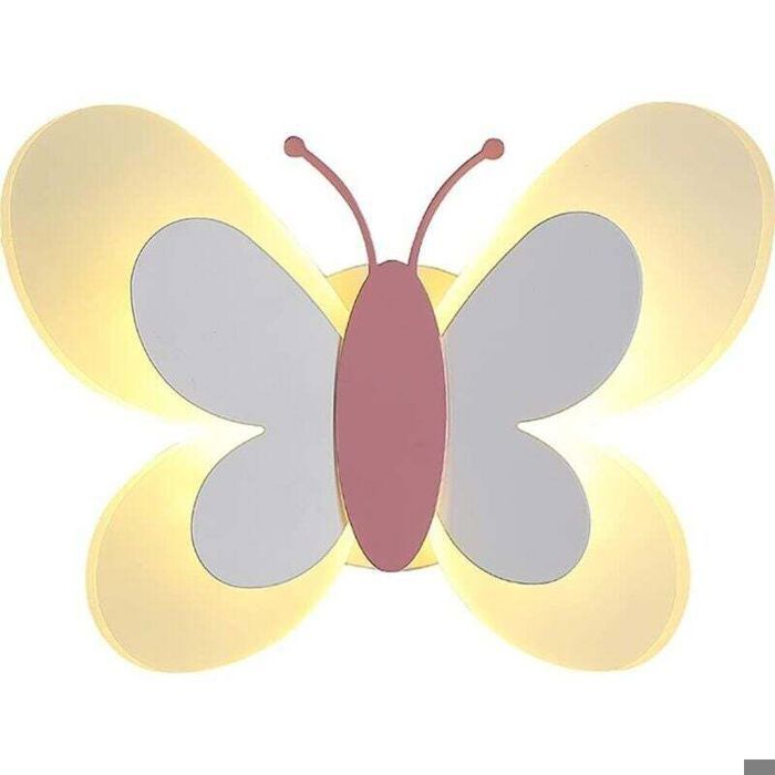 Applique murale papillon - DEMA - Papillon mignon - Lumière LED 15W - Blanc chaud ou froid - Dimensions 24x17x10 7 cm