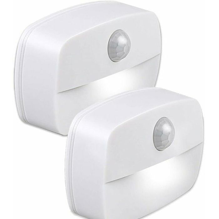Lot de 2 Veilleuse LED Veilleuse Detecteur de Mouvement Applique Murale Lampes de Placard Détecteur de Mouvement Lumières S