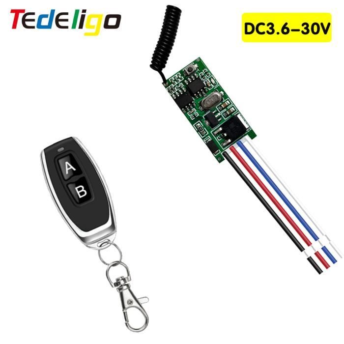 Module RF G&eacute;n&eacute;rique Kit &Eacute;metteur/R&eacute;cepteur RF 433 MHz - 1 Canal, Relais 12V - Pour T&eacute;l&eacute;commande Sans Fil Et Automatisation Telecommande 12v