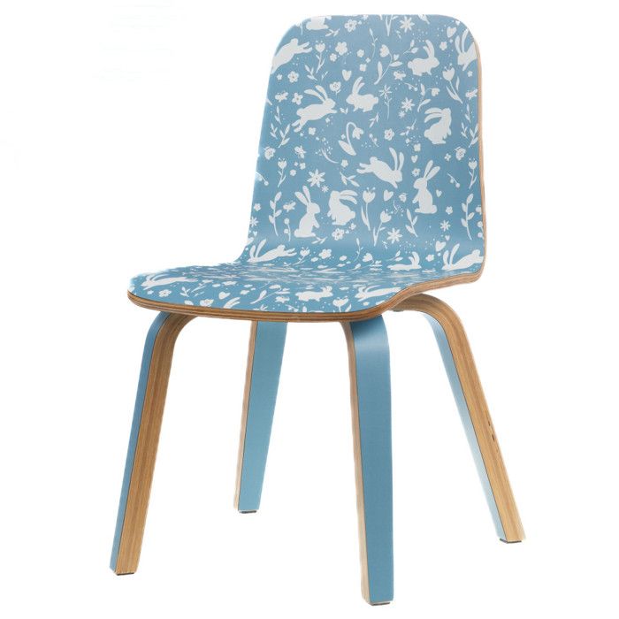 Chaise enfant bleue lapin (lot de 2) - Amadeus Les Petits Chaise enfant bleue lapin (lot de 2) - Amadeus Les Petits