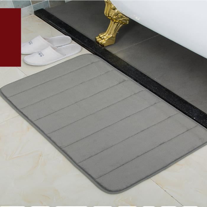 Tapis de Bain en Mousse à Mémoire de Forme Antidérapant Absorbant Doux