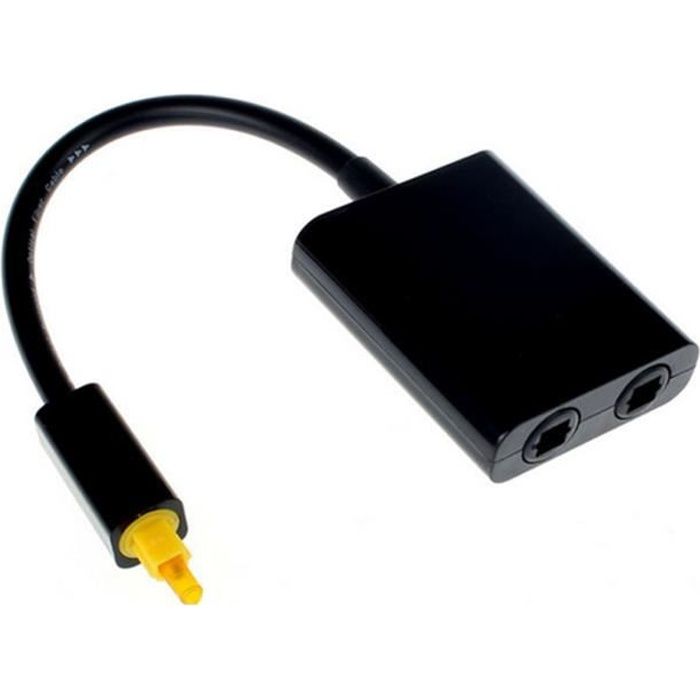 Adaptateur Audio Optique avec Câble USB pour Blu-Ray HDTV Tihokile Répartiteur Optique Audio Numérique 1x3 Splitter Optique 1 Entrée 3 Sortie Prise en Charge Toslink SPDIF LPCM2.0/DTS/Dolby-AC3 